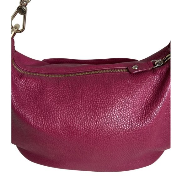 Furla Magenta Pebbled Leather Shoulder Bag - Picture 3 of 11